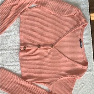 Light pink crop top sweater